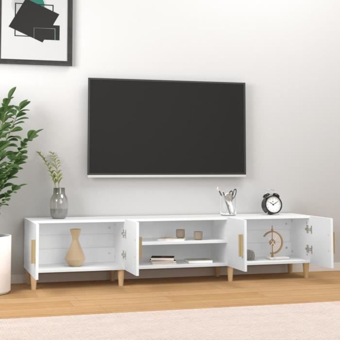 Mueble para TV vidaXL blanco, 180 x 31,5 x 40 cm, madera de ingeniería, 816256
