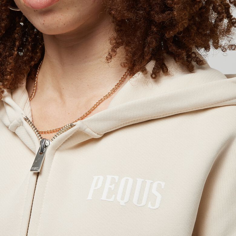 Hoodie met rits en logo op de rug