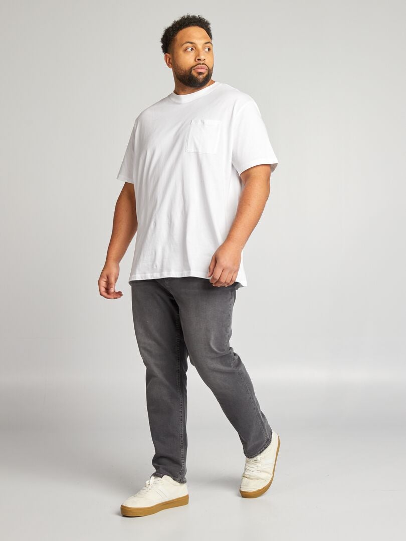 Slim fit jeans met 5 zakken - L30 - GRIJS