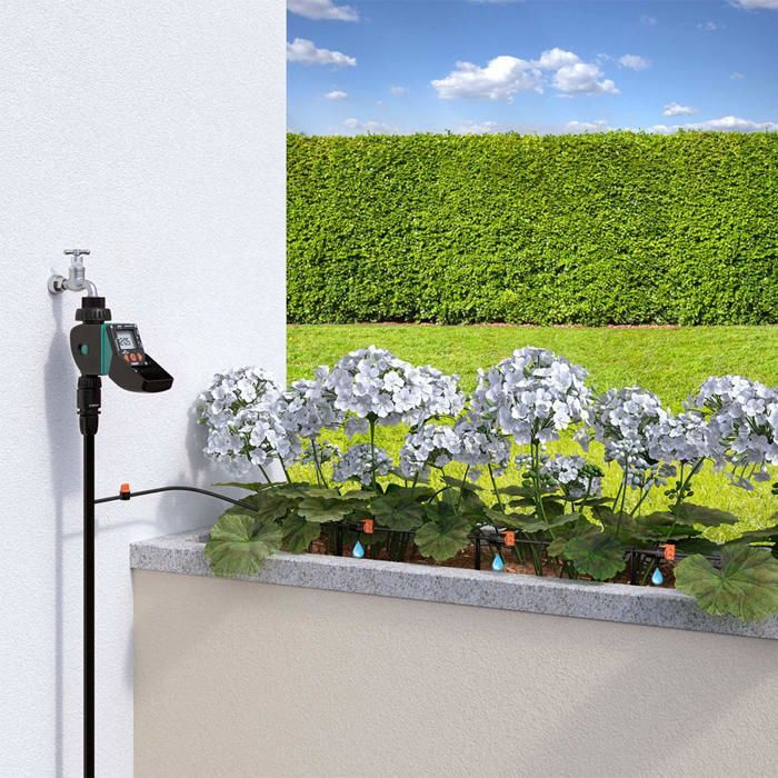 Automatic irrigation timer - Claber - Video-2 - Digital - White - Garden
