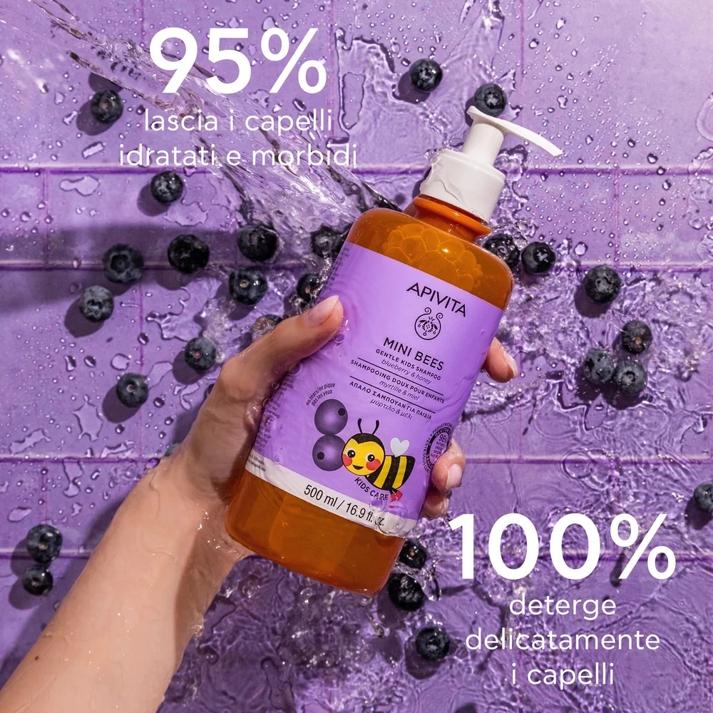 APIVITA Shampoing pour enfants Apivita Blub & Honey 500 ml Shampoing doux pour enfants