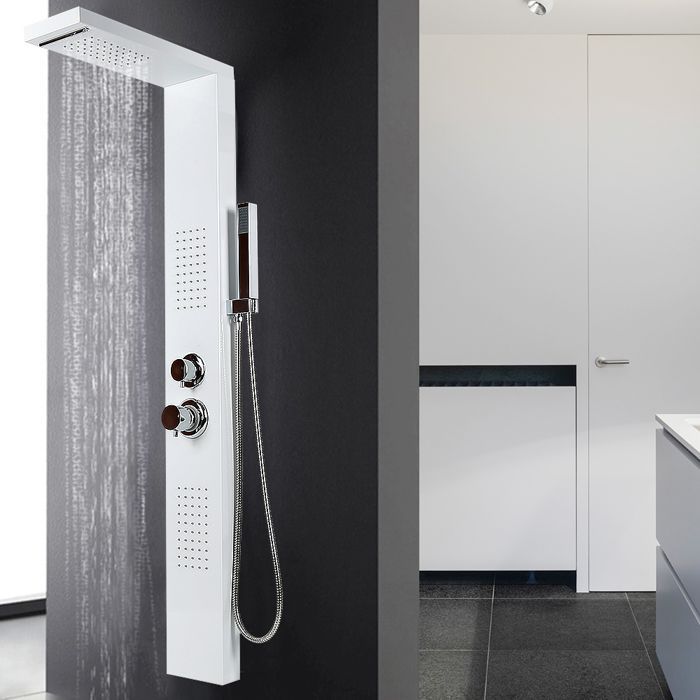 Columna de ducha de hidromasaje MIPAN - Columna de ducha ajustable - Cambia la temperatura y el caudal del agua - Estilo 1