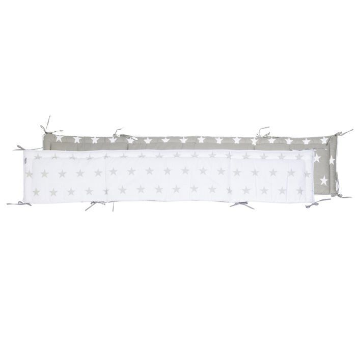 Lit bébé évolutif - 70 x 140 cm - ROBA - LITTLE STARS - Avec accessoires - Blanc