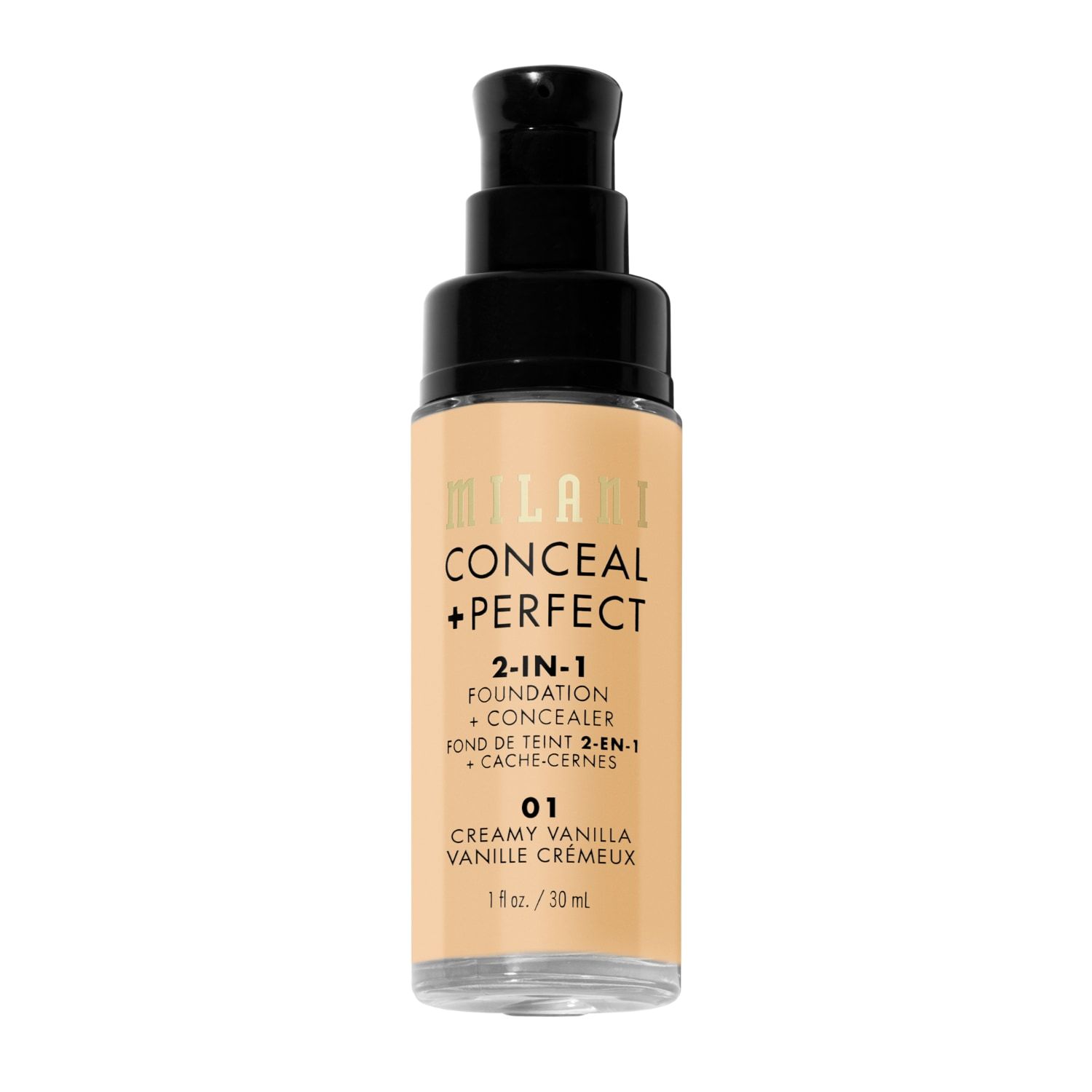 Milani Foundation 2-in-1 korektors + - 30 ml