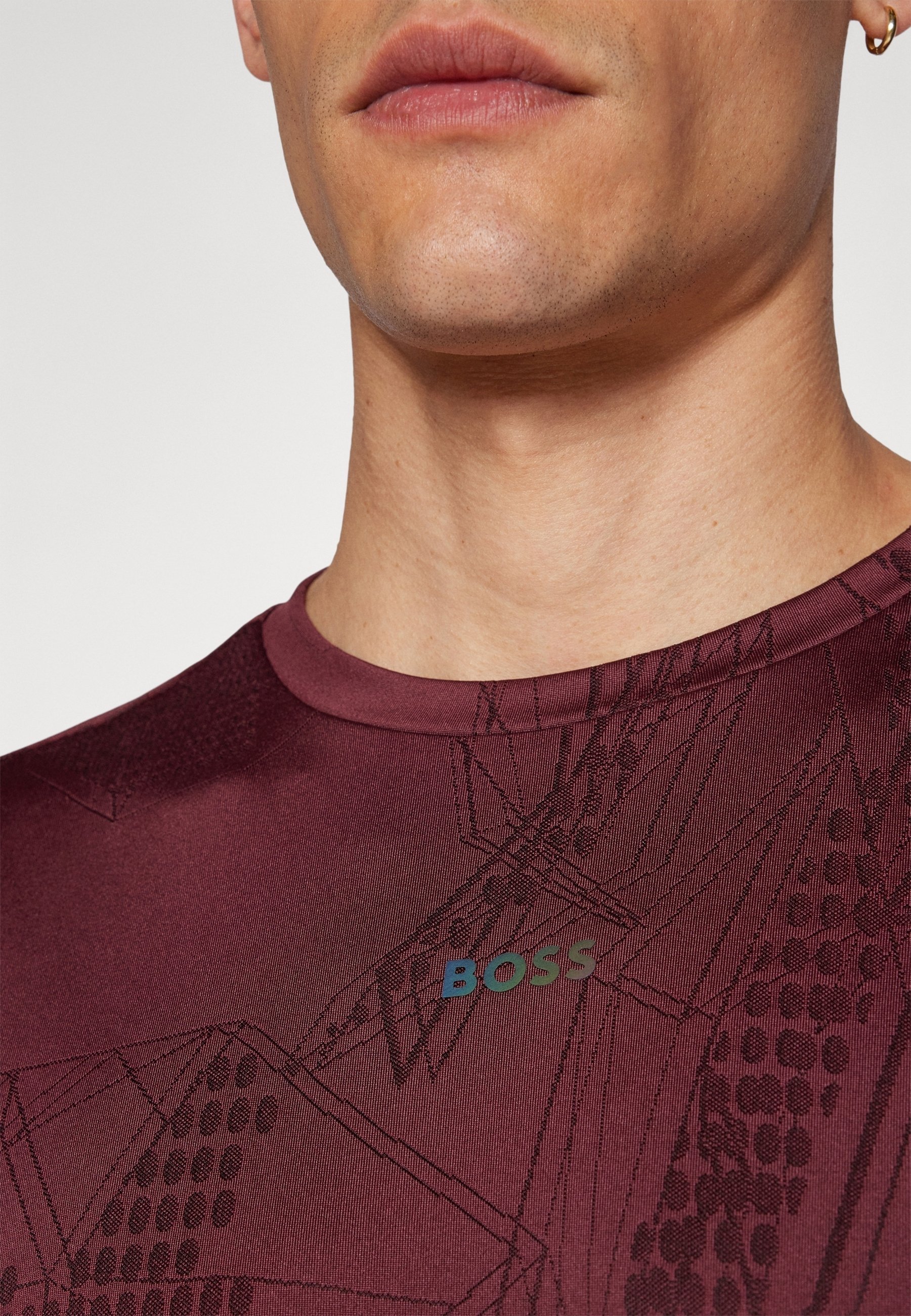 BOSS Sports T-skjorte - bordeaux