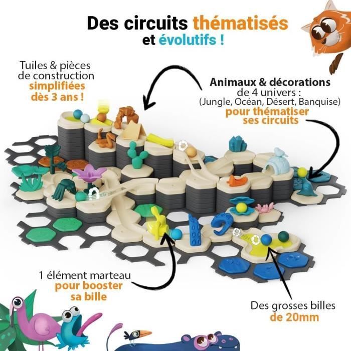Gravitrax Junior - Mi Planeta XXL Set de Inicio 184 piezas - Pista de Canicas - Juego de Construcción Creativa - Para mayores de 3 años