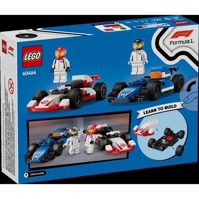LEGO City 60464 Williams Racing en Haas F1 Formule 1-racewagens - Speelgoed voor kinderen vanaf 4 jaar