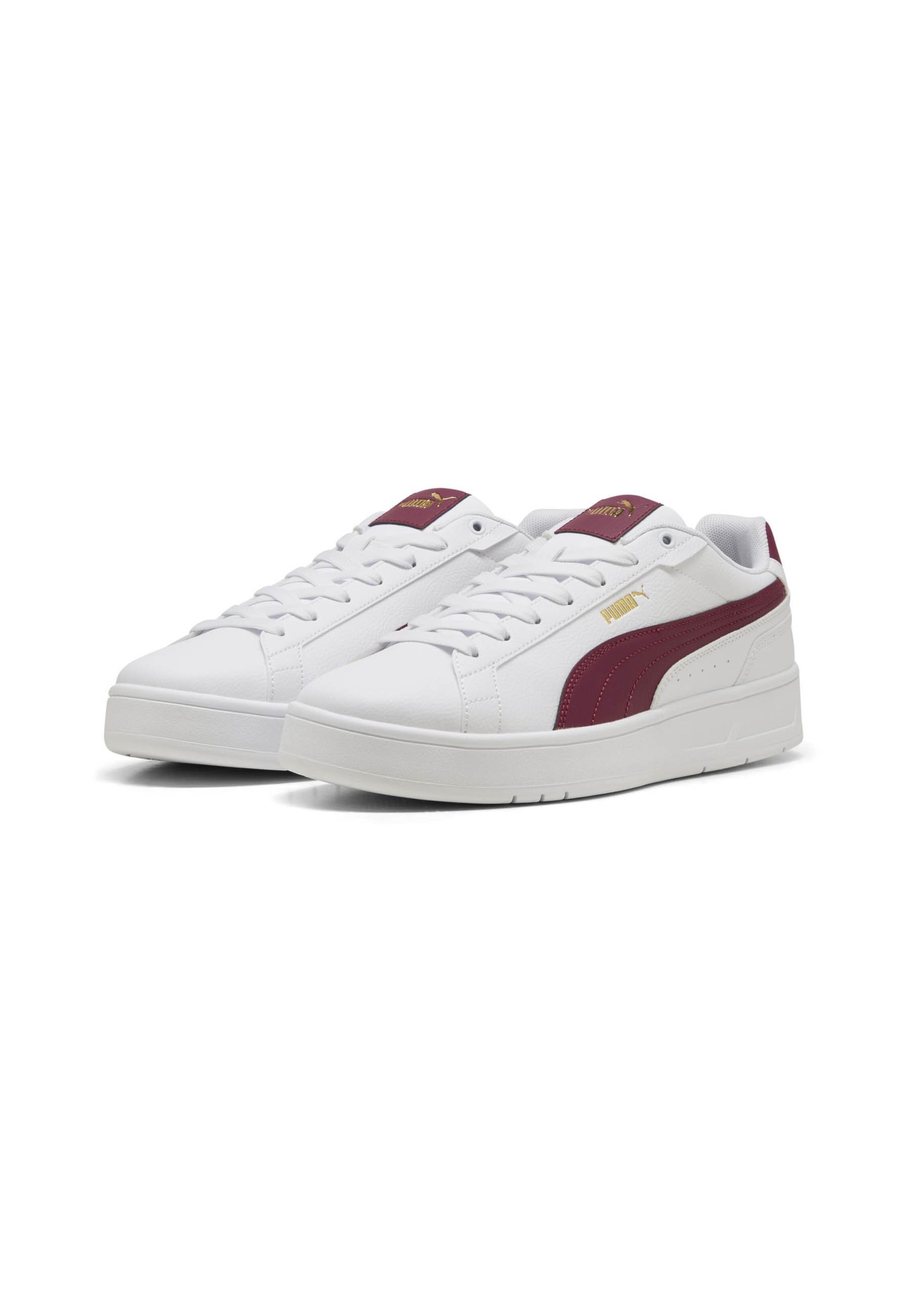 Puma COURT CLASSICO - Baskets - Puma blanc, équipe rouge royal, Puma or