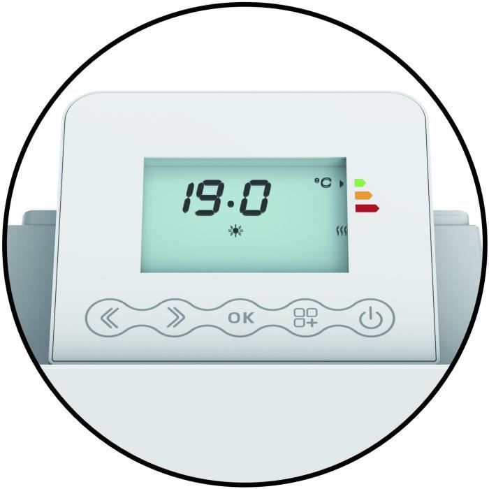 Termoconvettore elettrico a parete - 1500W - WARM TECH - 230V - Fino a 40m³ - Bianco