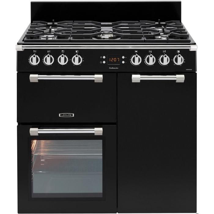 LEISURE CK90F324K Mixed Cooker - 5 Gas Burners - Multifunction Oven - Elegant Black