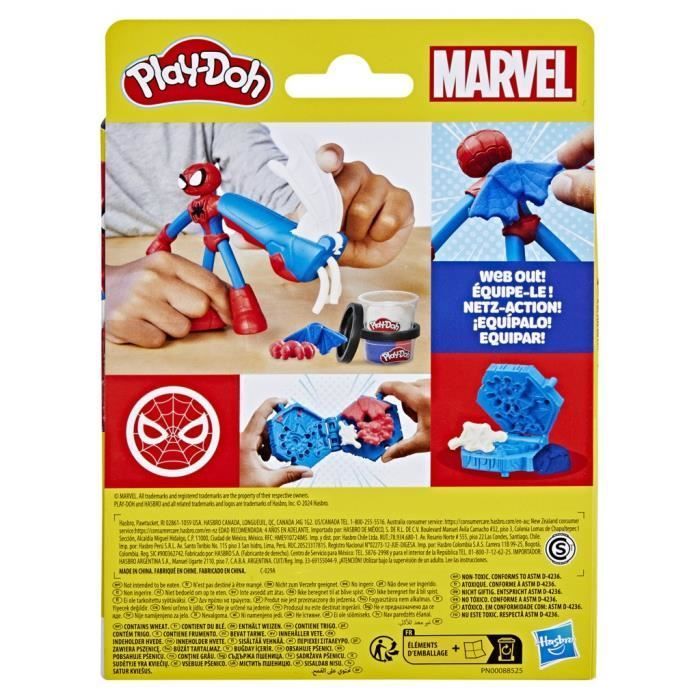 Play-Doh Spider-Man, set My Web Maker con personaggio flessibile e pasta modellabile, età 4+, Marvel