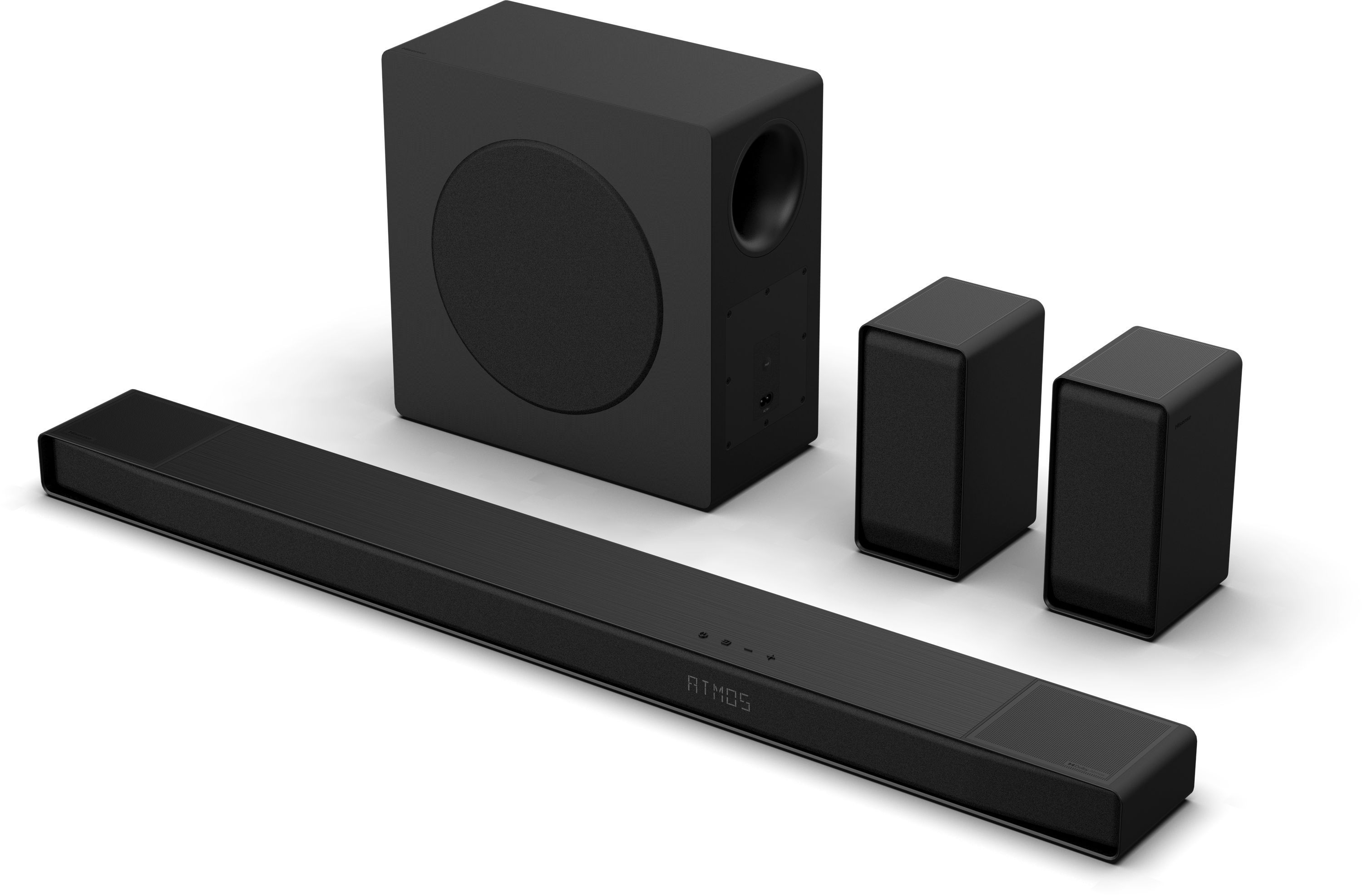 Soundbar - HISENSE - AX5140Q - 5.1.4 canali - Dolby Atmos e DTS:X - 520W - Subwoofer wireless e altoparlanti posteriori - HDMI eARC