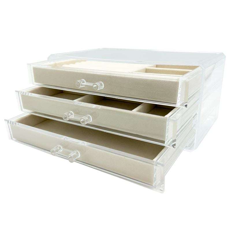 UNIQ Beautycase akrilinis organizatorius su 3 stalčiais - 1 vnt.