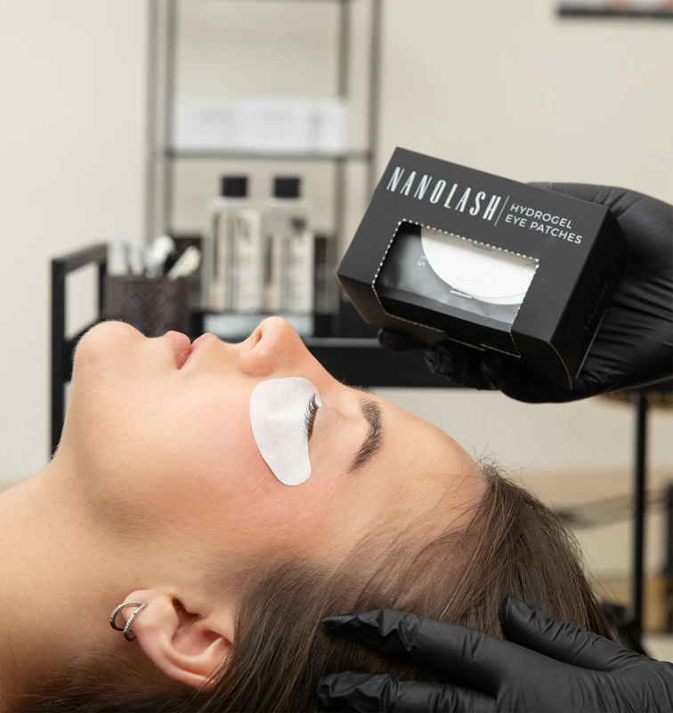 Nanolash Hydrogel Eye Patches: inserções de hidrogel para extensão de cílios.