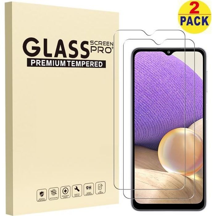 Protector de pantalla - Samsung - Galaxy A32 5G - Cristal templado - Paquete de 2 - Resistente a arañazos