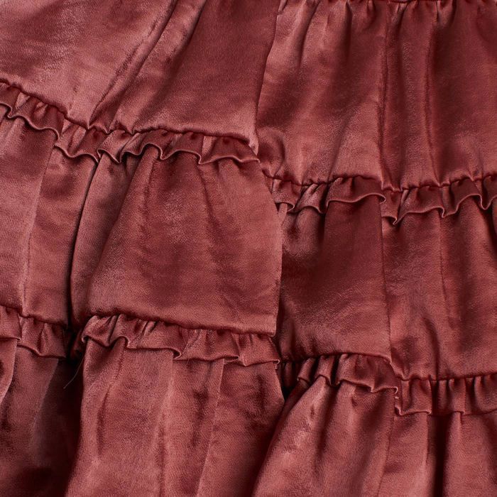 Vestido de manga comprida com babados 775381 para bebê menina - rosa