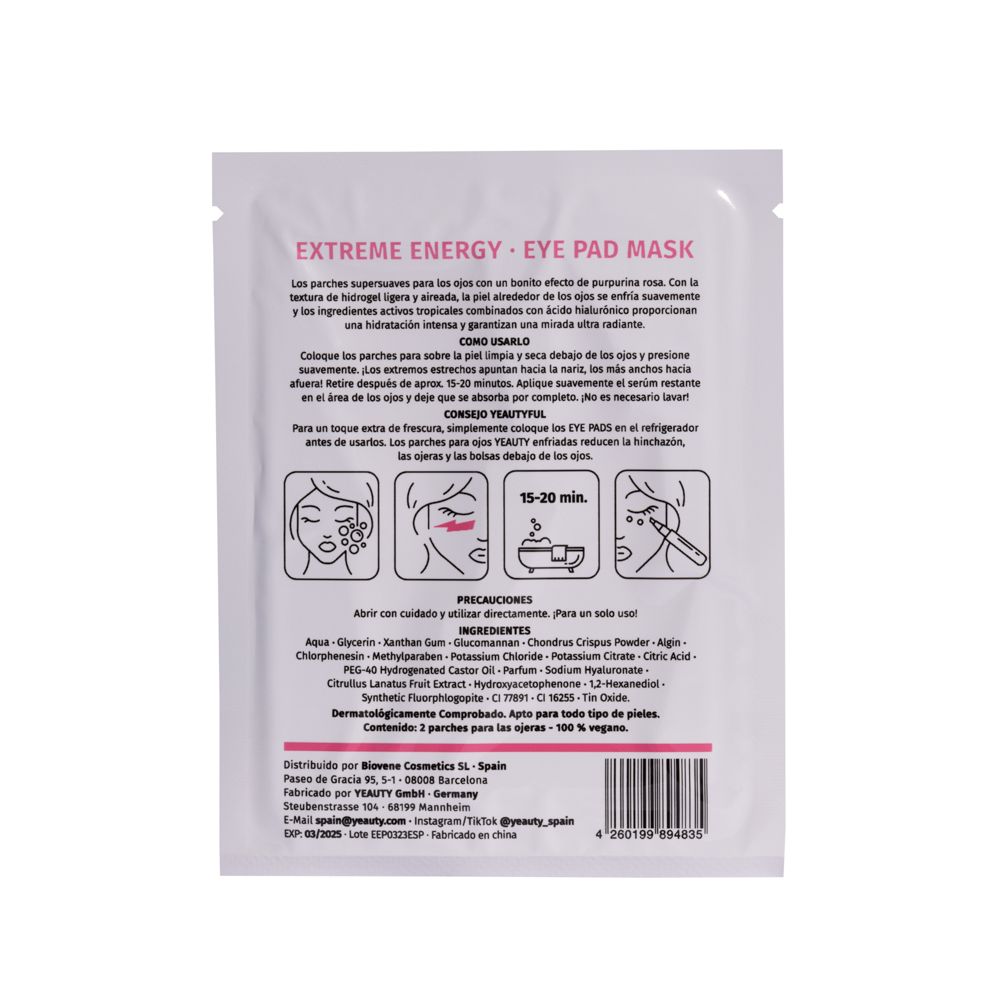 „Extreme Energy Pink Lightning“ paakių pleistrai Akių kontūro pleistrai