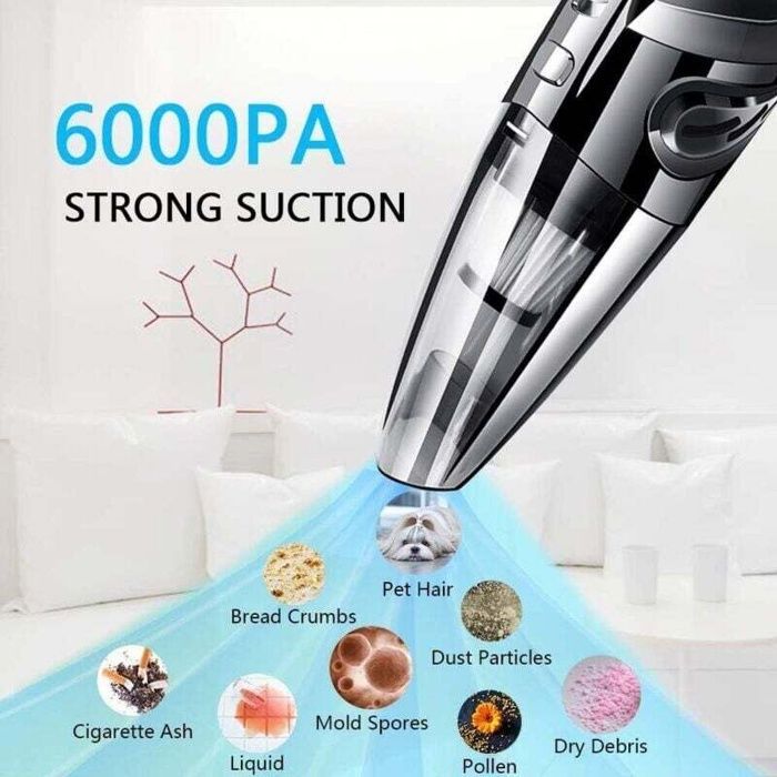 Aspirateur à main sans fil - AIMOONSA - 120W - 6000 PA - Humide & sec