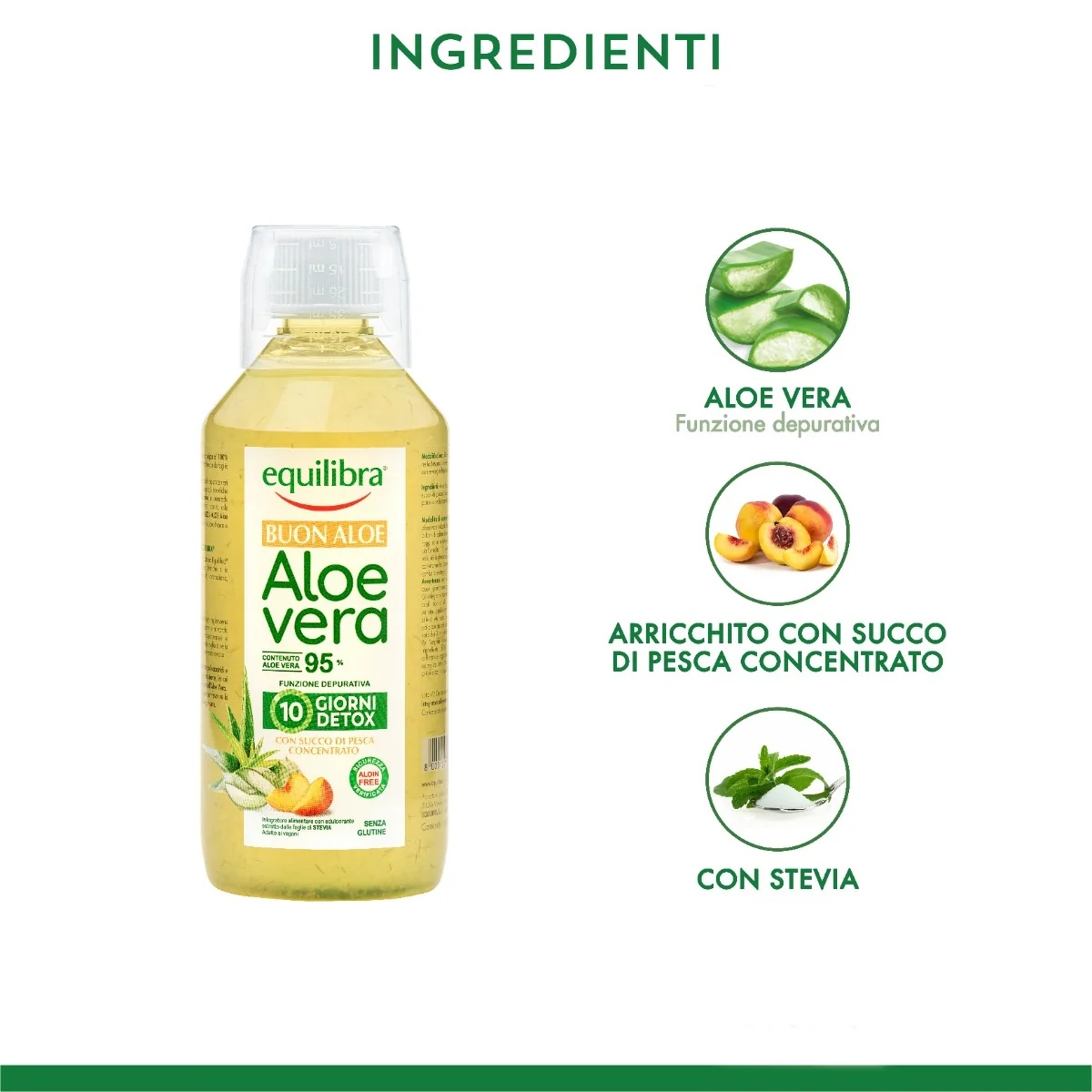 Equilibra Equilibra Goede Aloë Vera 95% 500 ml Reinigende werking