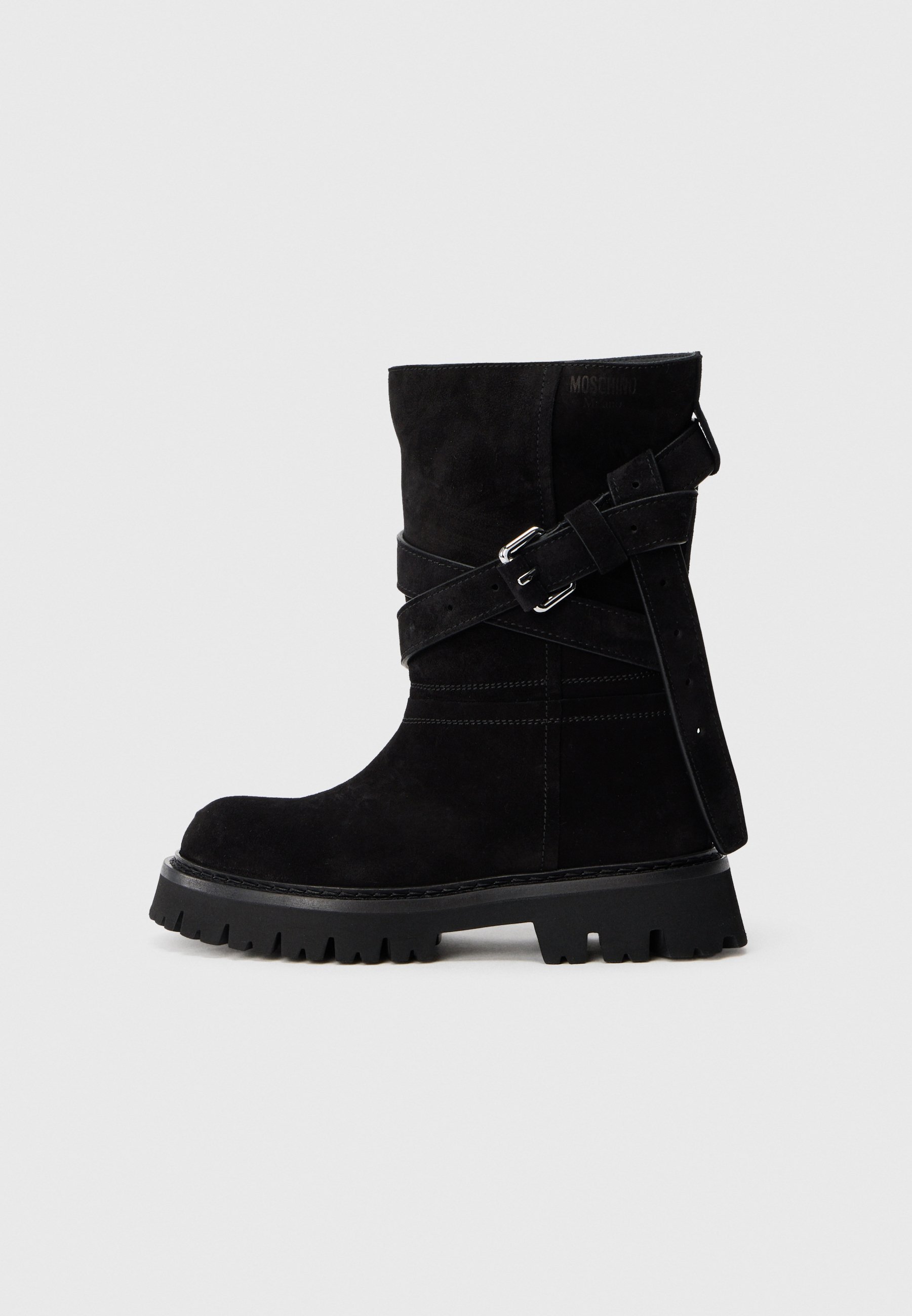 Stivaletto da cowboy/biker MOSCHINO - nero/ecru