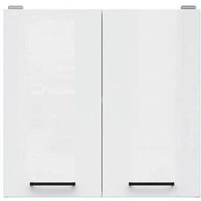JUNONA kast van 60 cm hoog - 2 deuren - glanzend wit