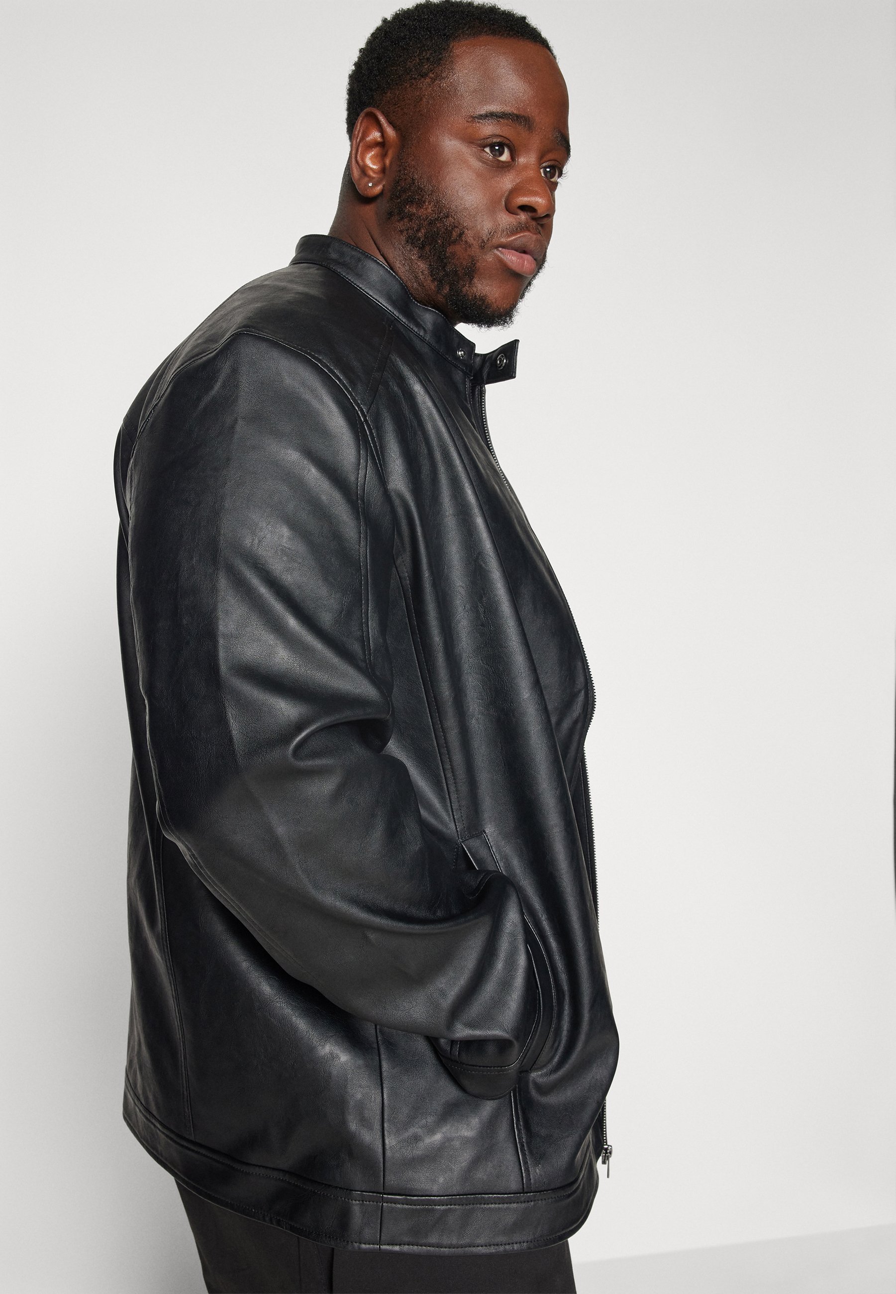 Jack & Jones JJEDYLAN - Bunda z umělé kůže - black