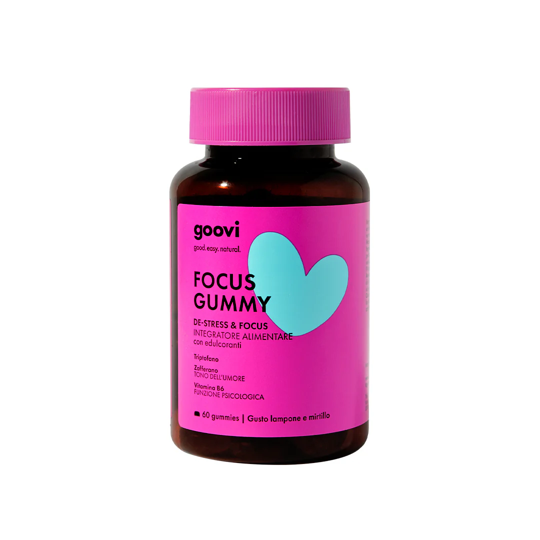 Integratori Alimentari FOCUS GUMMY De-stress & Focus - Integratore Concentrazione e Memoria, Integratore Stress e Insonnia