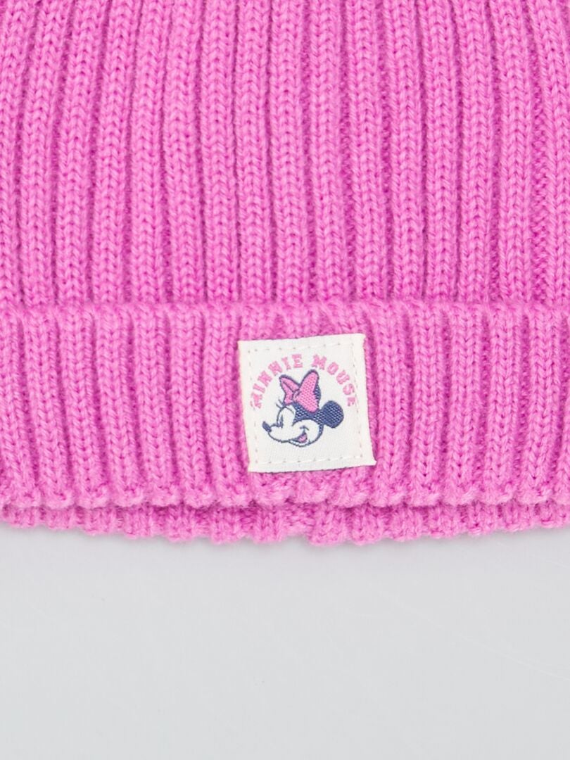 Dzianinowa czapka Myszka Minnie – RÓŻOWA