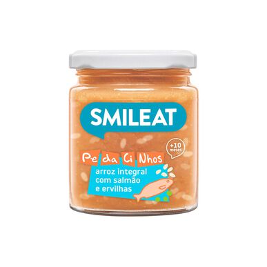 Smileat ruskea riisi, lohi ja herneet 10M vauvan ateria-annos 230g 230g