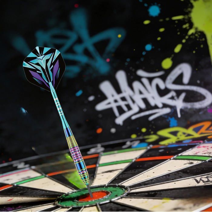 Professional Soft Tip Darts, Purple, 24g, 165mm, Aluminum, 3 Pieces with Carrying Case, for Target
