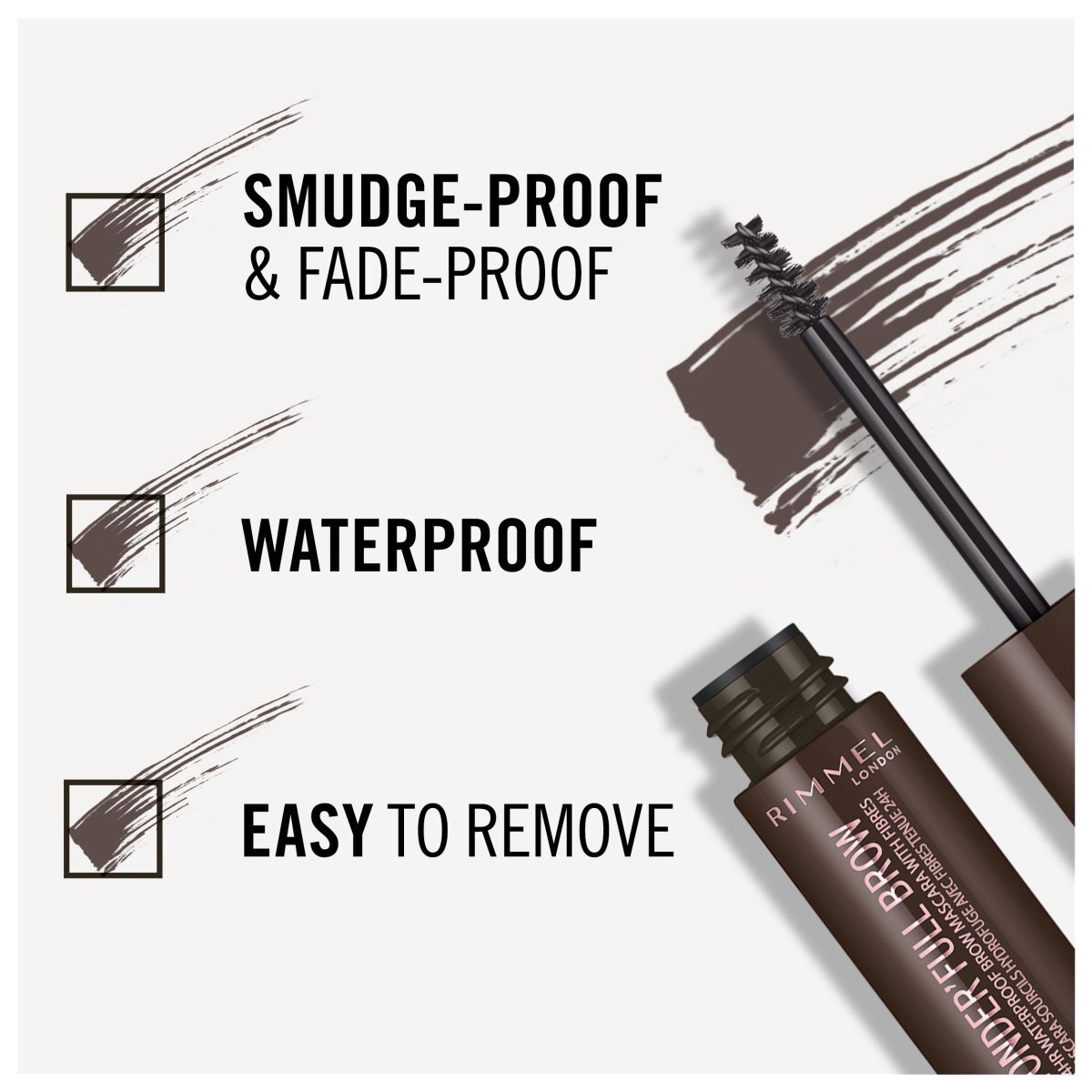 Rimmel eyebrow mascara 3 dark 4.5ml Wonder