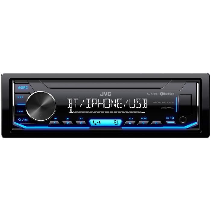 Autoradio JVC KD-X351BT - Bluetooth - iPhone - Android - Illuminazione blu