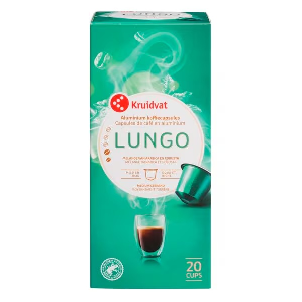 „Kruidvat Lungo“ kavos kapsulės, 20 vnt.