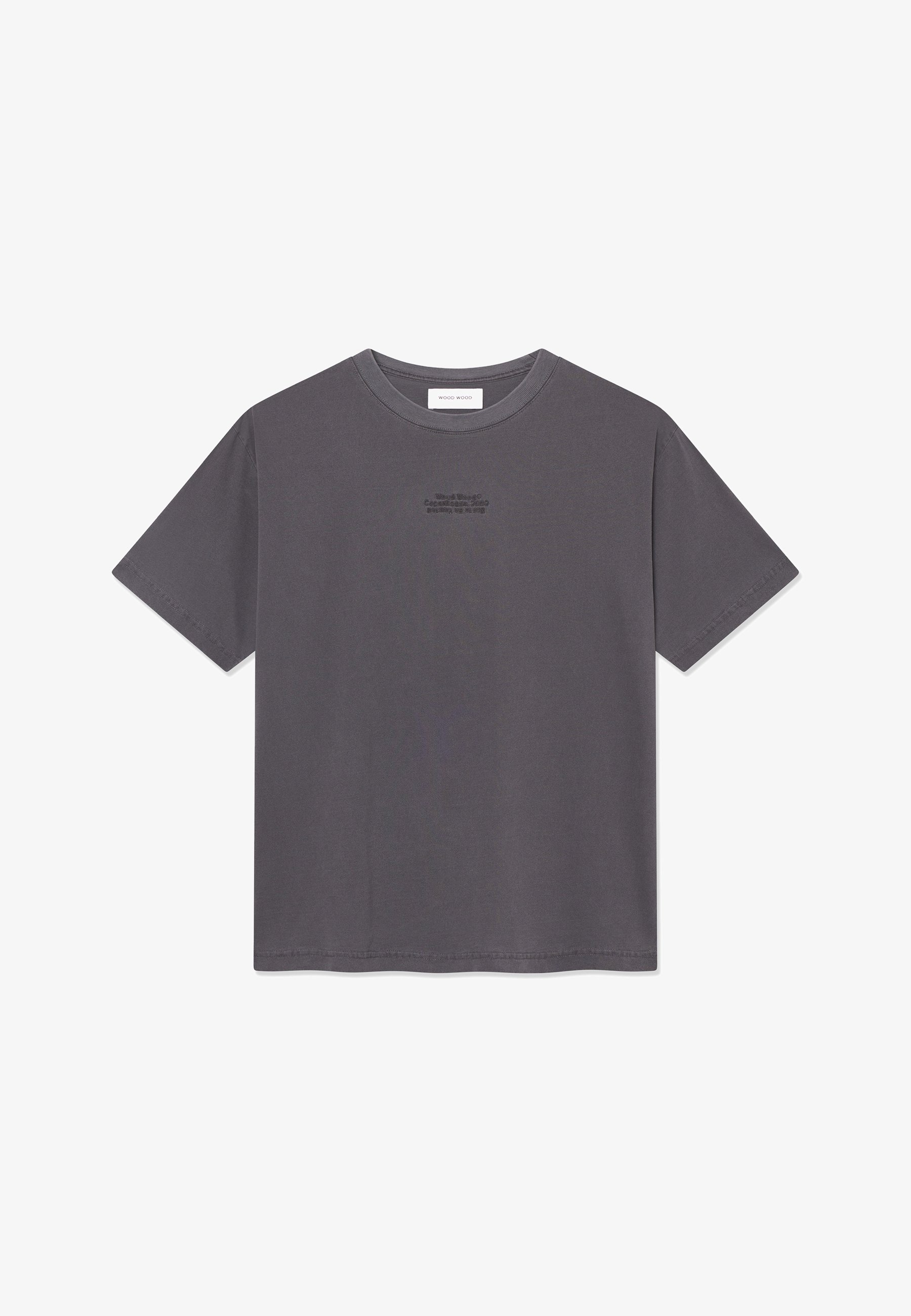WOOD WOOD WWOLIVER TEE 25207 - T-shirt stampata - sabbia nera