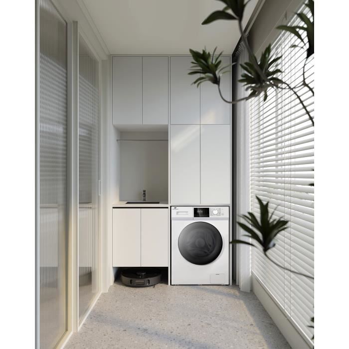 Voorlader wasmachine - CONTINENTAL EDISON - CELL10140W3 - 10 kg - Inductiemotor - 60 cm - 1400 tpm - Wit