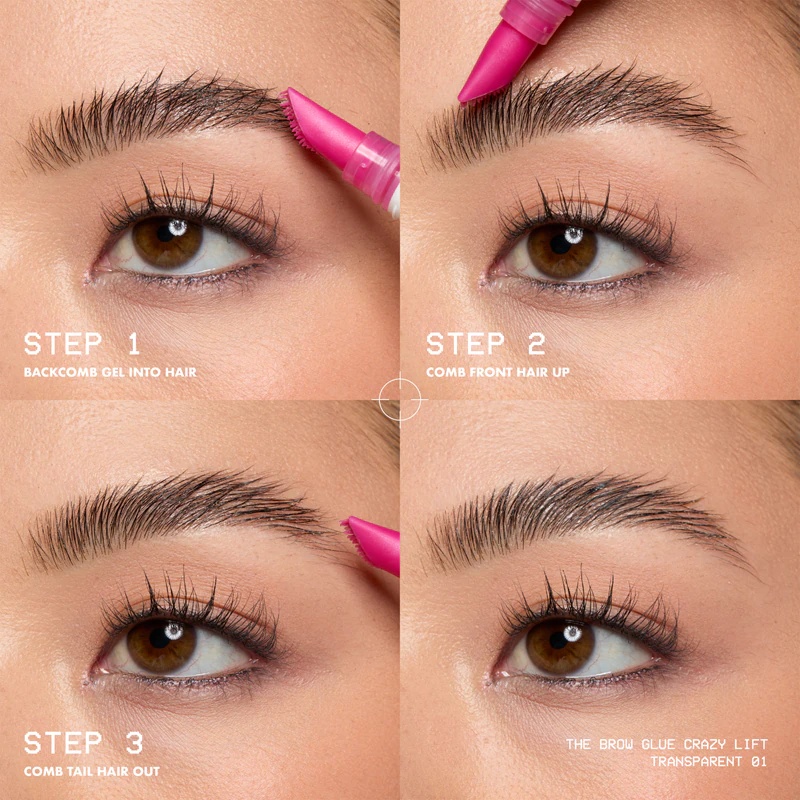 NYX Professional Makeup The Brow Glue Crazy Lift ilgstošas iedarbības uzacu želeja