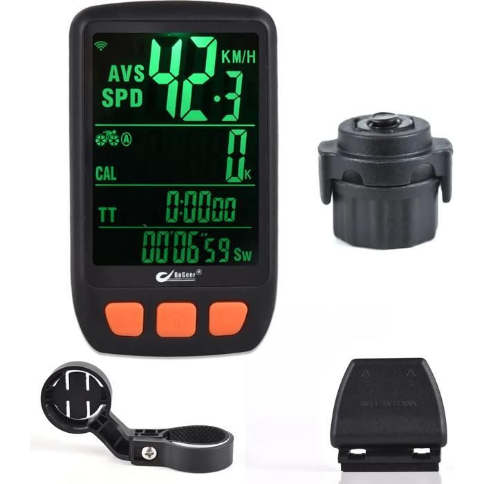 YYV Wireless Digital Bike Computer with Odometer, Rechargeable, Backlit, and Stopwatch