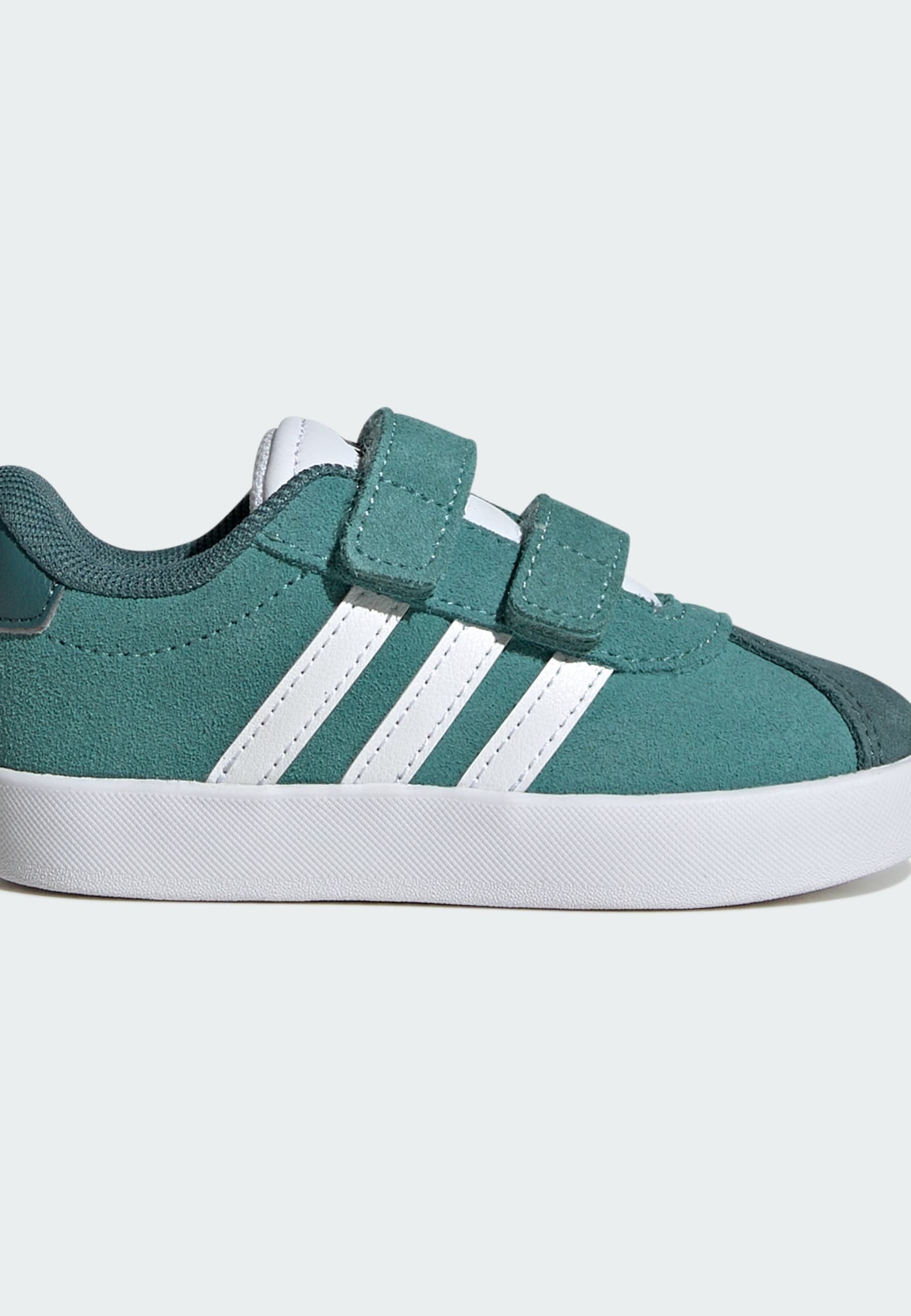 adidas Sportswear COURT - Babyschoenen - poedergroen, wolkenwit, tweedehands groen