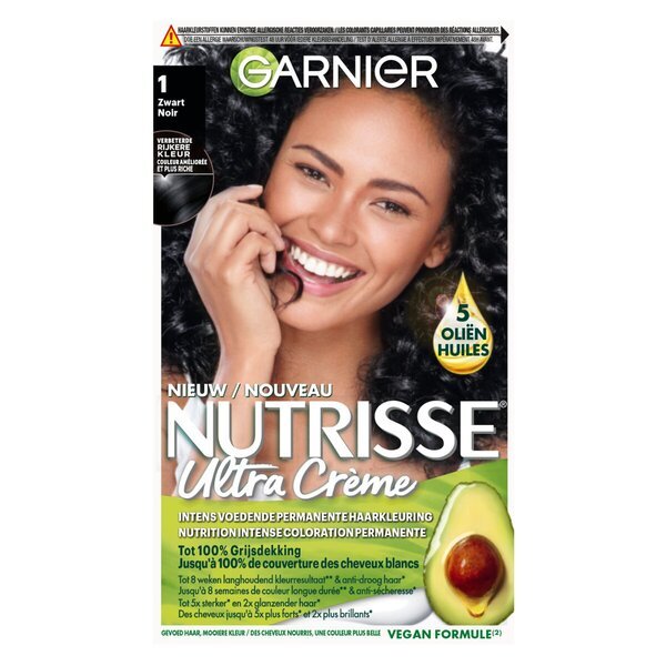 Garnier NutrisseUltra Crème 1 црна трајна боја за косу