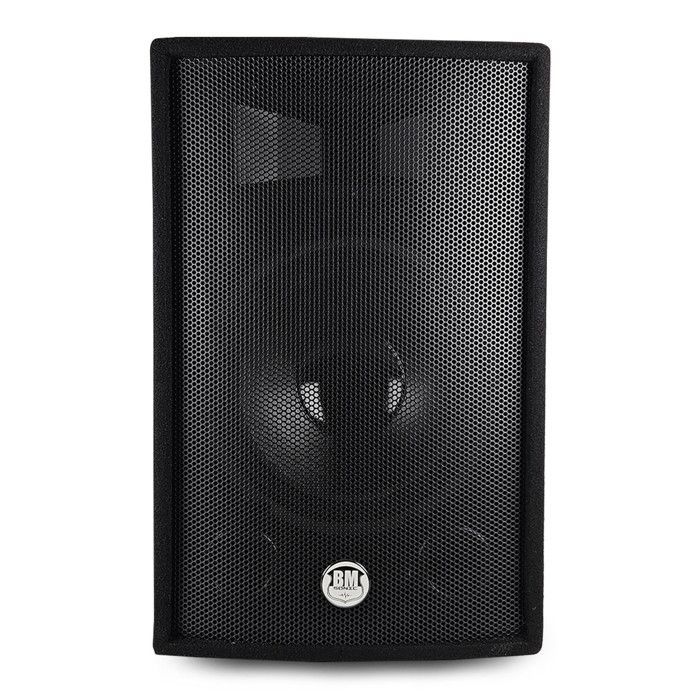 Coppia di diffusori passivi BM SONIC BMS12 - 2x600W di picco - 1200W max. - Sistema PA bass reflex trapezoidale a 2 vie, 12