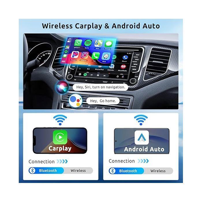 Autorradio Android 13 para VW Golf 5/6, Passat, Jetta - Pantalla táctil de 7