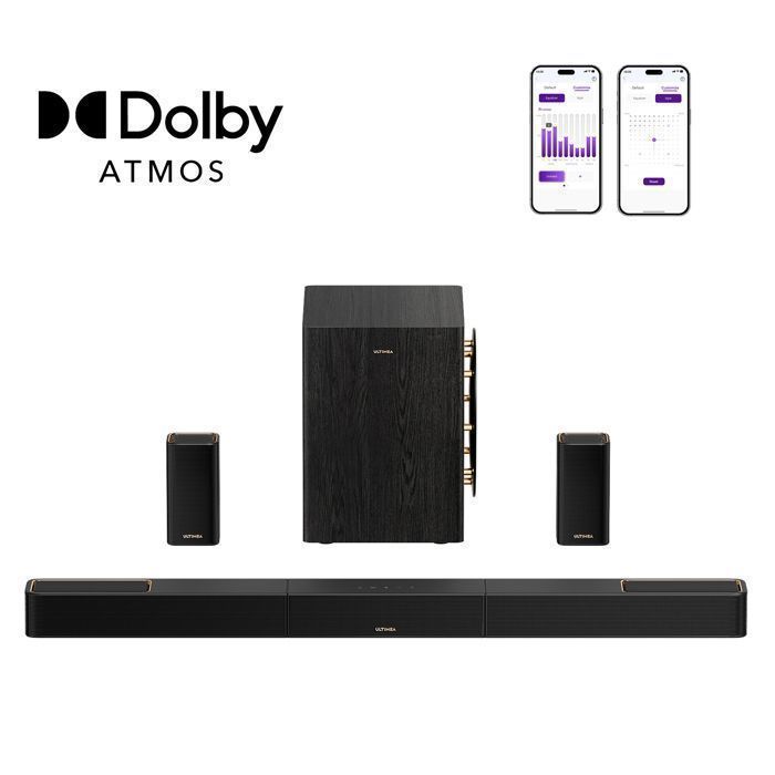 Ultimea Barre de son Skywave X50 5.1.4ch avce Dolby Atmos - Système de Son Surround pour Home Cinéma TV - 760 W