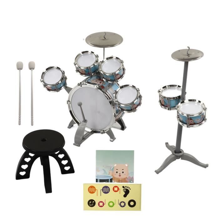 Kinderdrumstel - VVIKIZY - 7-delig drumstel - Luid geluid - Voor beginners - Vanaf 3 jaar