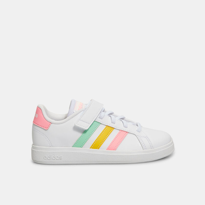 Dječje tenisice Adidas Grand Court s elastičnom čipkom i gornjim remenom