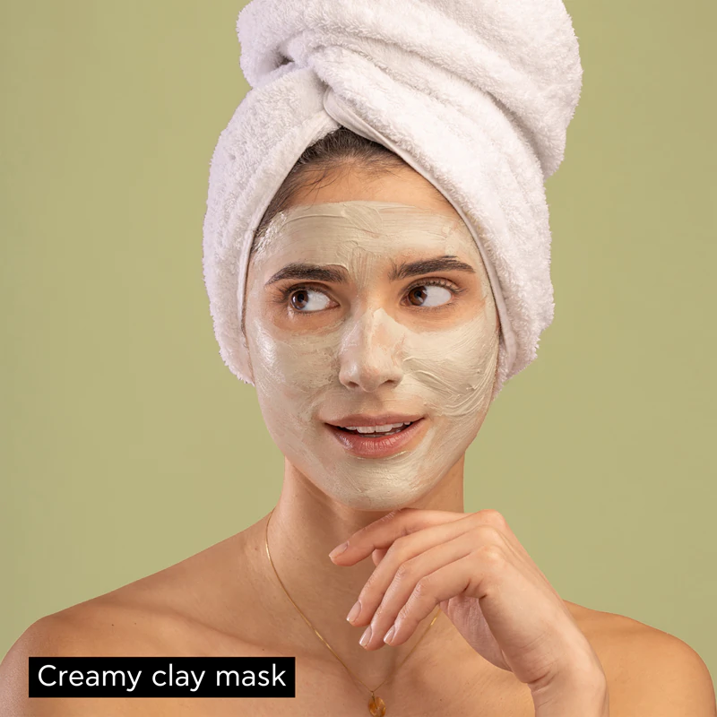 Máscara Facial de Limpeza Express Beauty Apivita com Argila Verde: máscara de limpeza e suavização com argila verde.