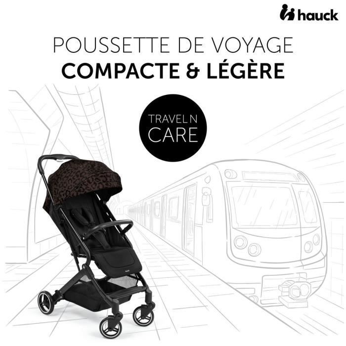 HAUCK – Kompakter Kinderwagen – TRAVEL N CARE – 4 Räder – Einhand-Faltmechanismus – Leo