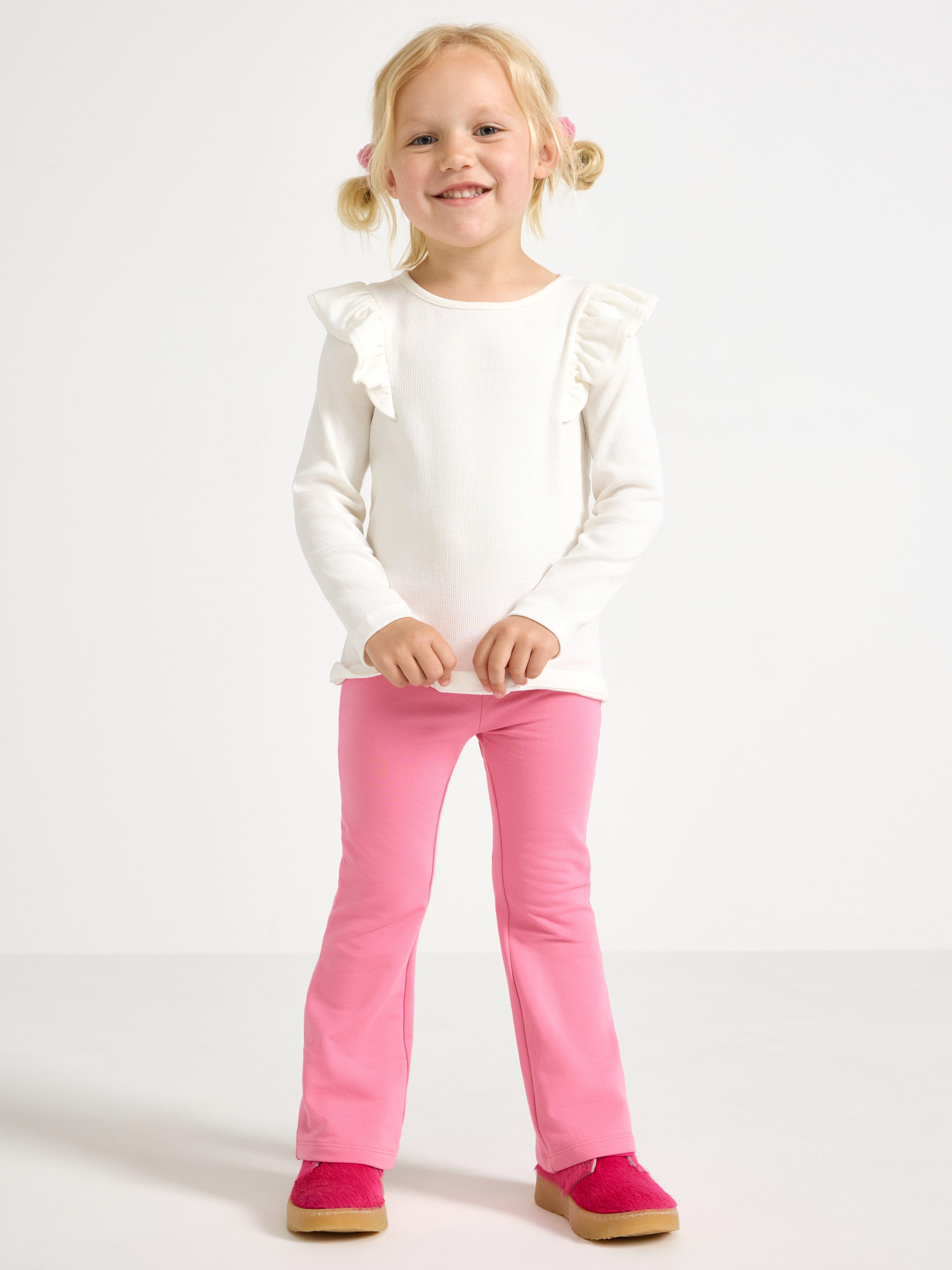 Leggings évasés à intérieur brossé rose