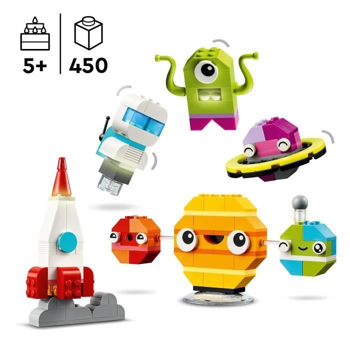 LEGO® 11037 Classic Creative Planets, Set di costruzioni Sistema Solare, Navetta spaziale e razzo