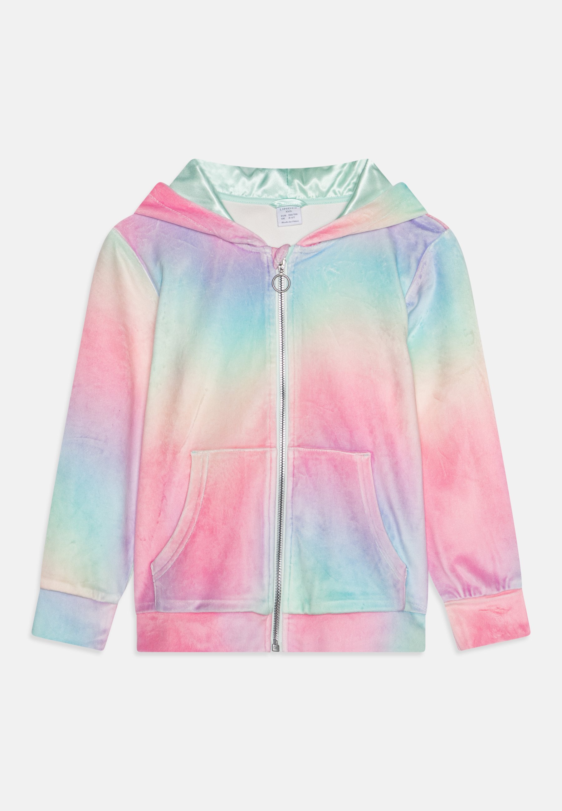 Lindex HOODJACKET RAINBOW - Sweatshirt met rits - lichtroze