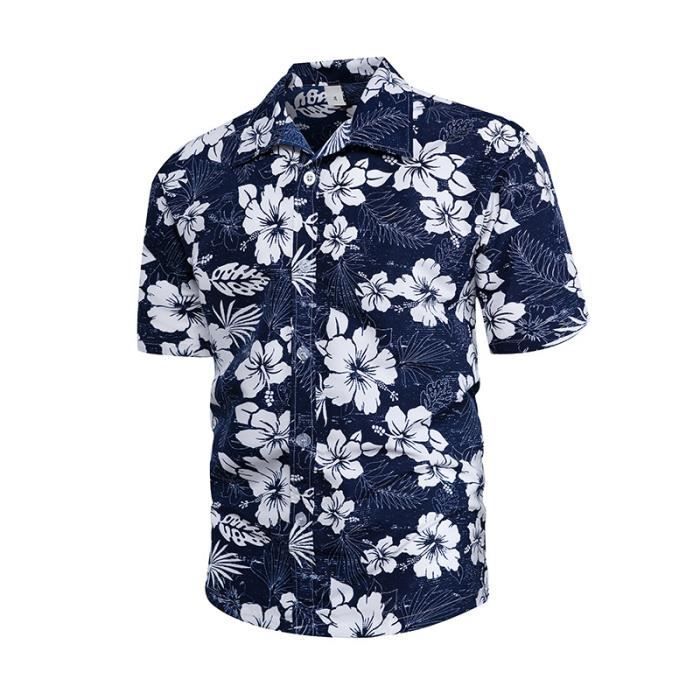 Camicia da uomo - INSFITY - Hawaiana a maniche corte - Stampa da spiaggia - Traspirante